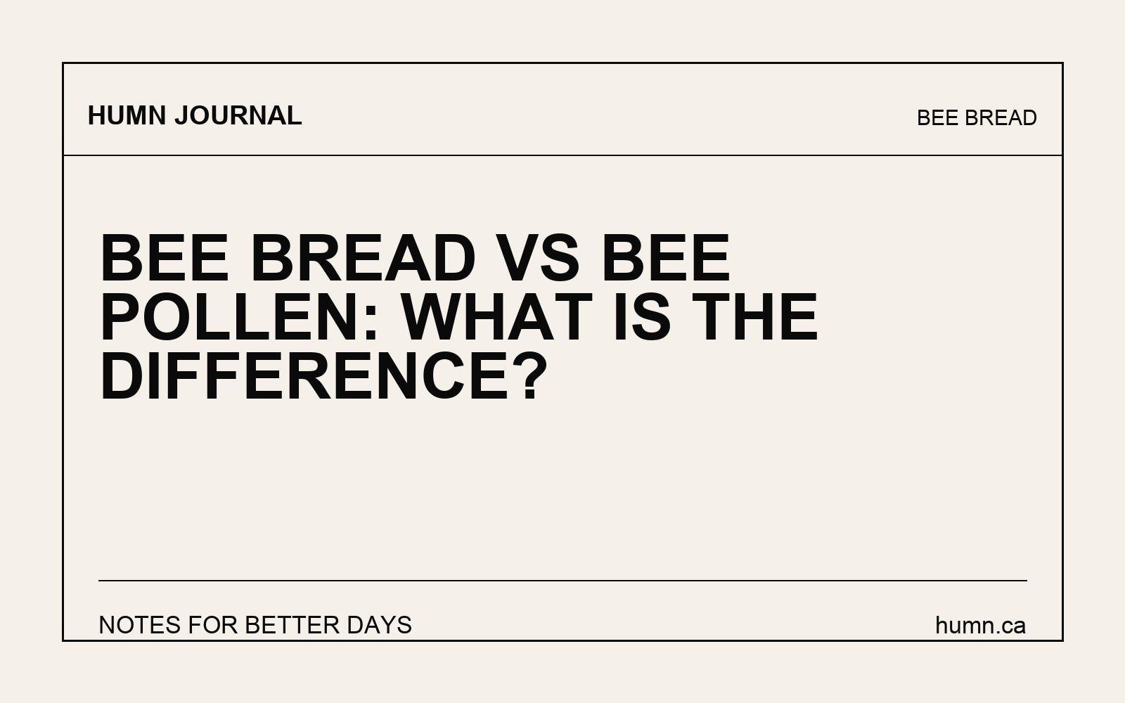 Bee Bread vs Bee Pollen: What Is the Difference?