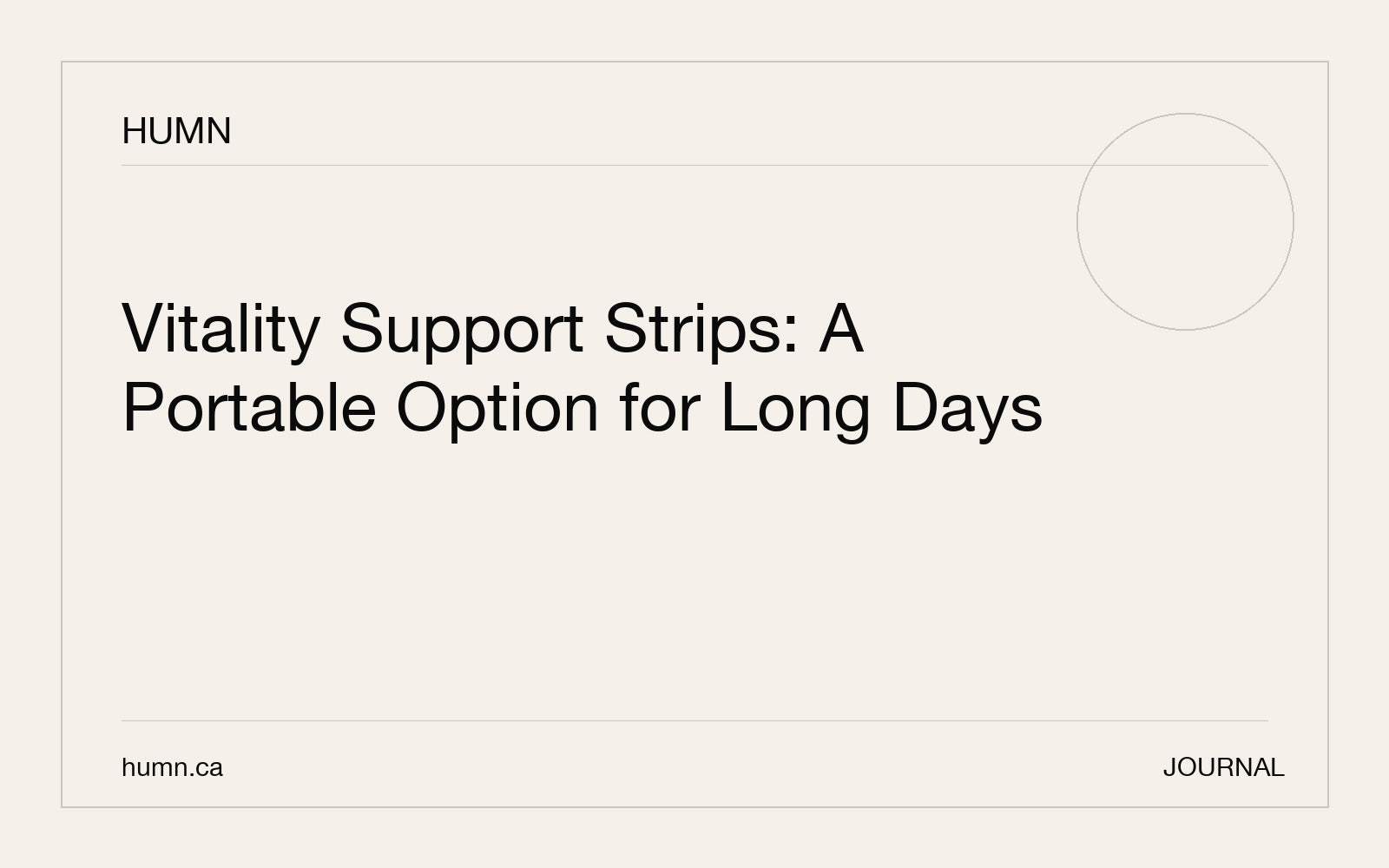 Vitality Support Strips: A Portable Option for Long Days